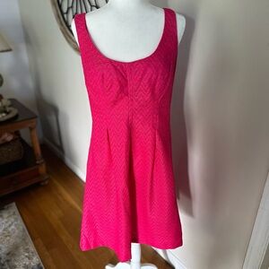 Pink Nine West A Line crochet Dress Sz 12